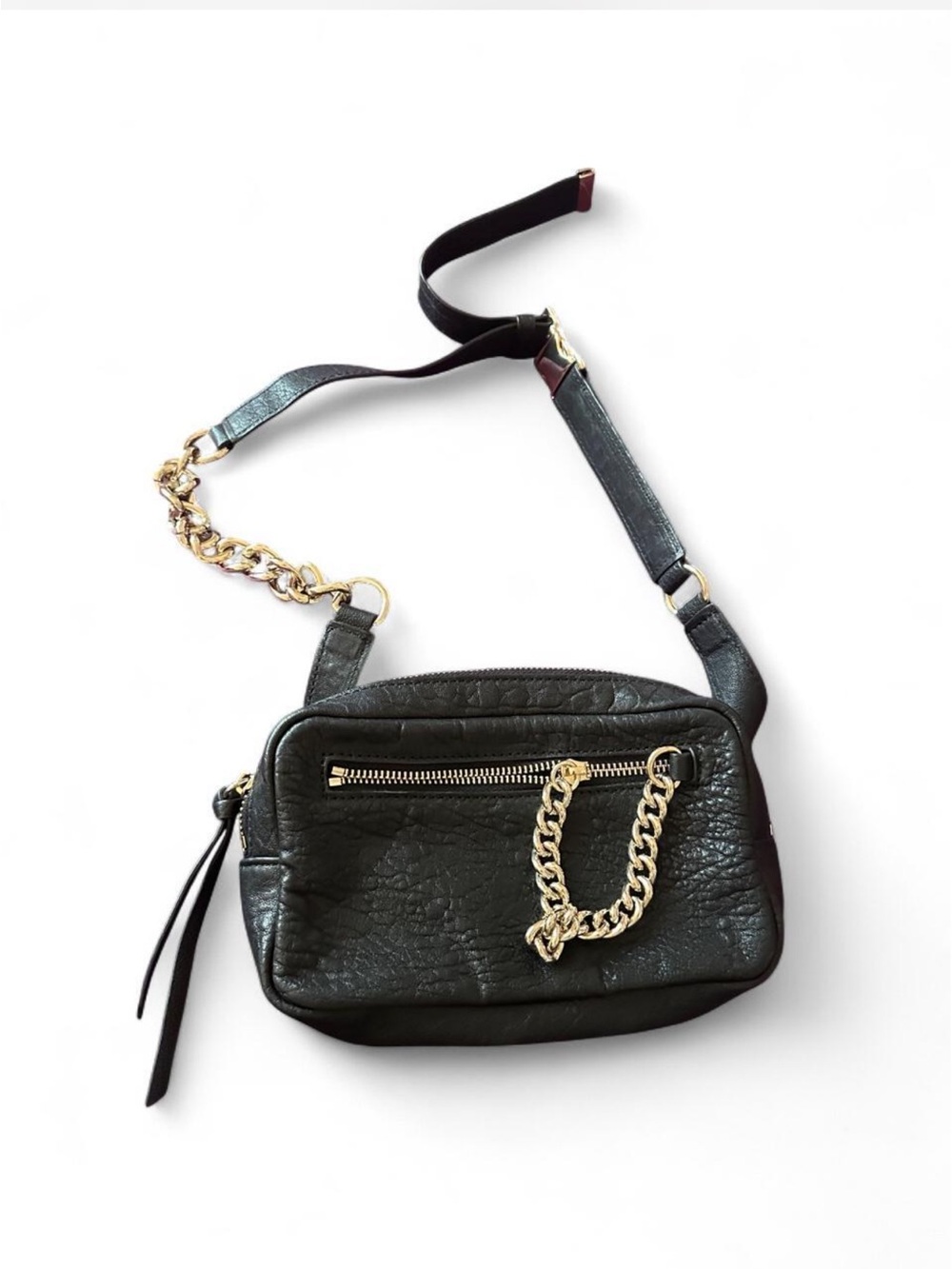women’s Black leather handbag/ fanny pack 
From & other stories